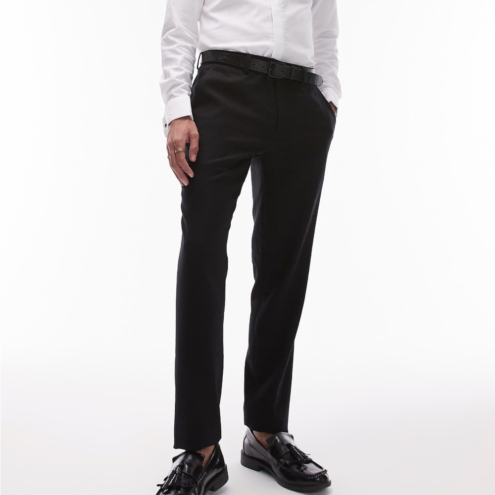 Topman skinny textured pants in black NWT Size 34